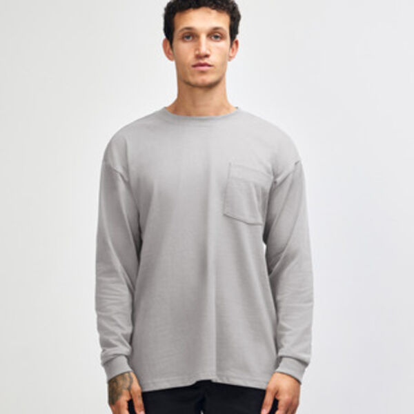 American Apparel Super Heavyweight Unisex Long Sleeve Pocket T-Shirt Thumbnail