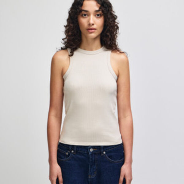 American Apparel Baby Rib Women's Fitted Tank Thumbnail